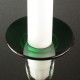 Bobeches - Green  Round Glass Drip Catchers